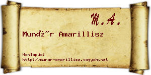 Munár Amarillisz névjegykártya